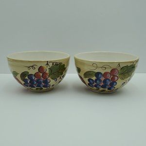 Belagio Yellow Gold Tuscan Bowls Fruit Pattern Serving Bowls BPYBPY7